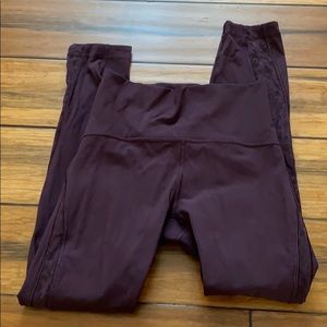 Purple lululemon leggings size 4 worn once